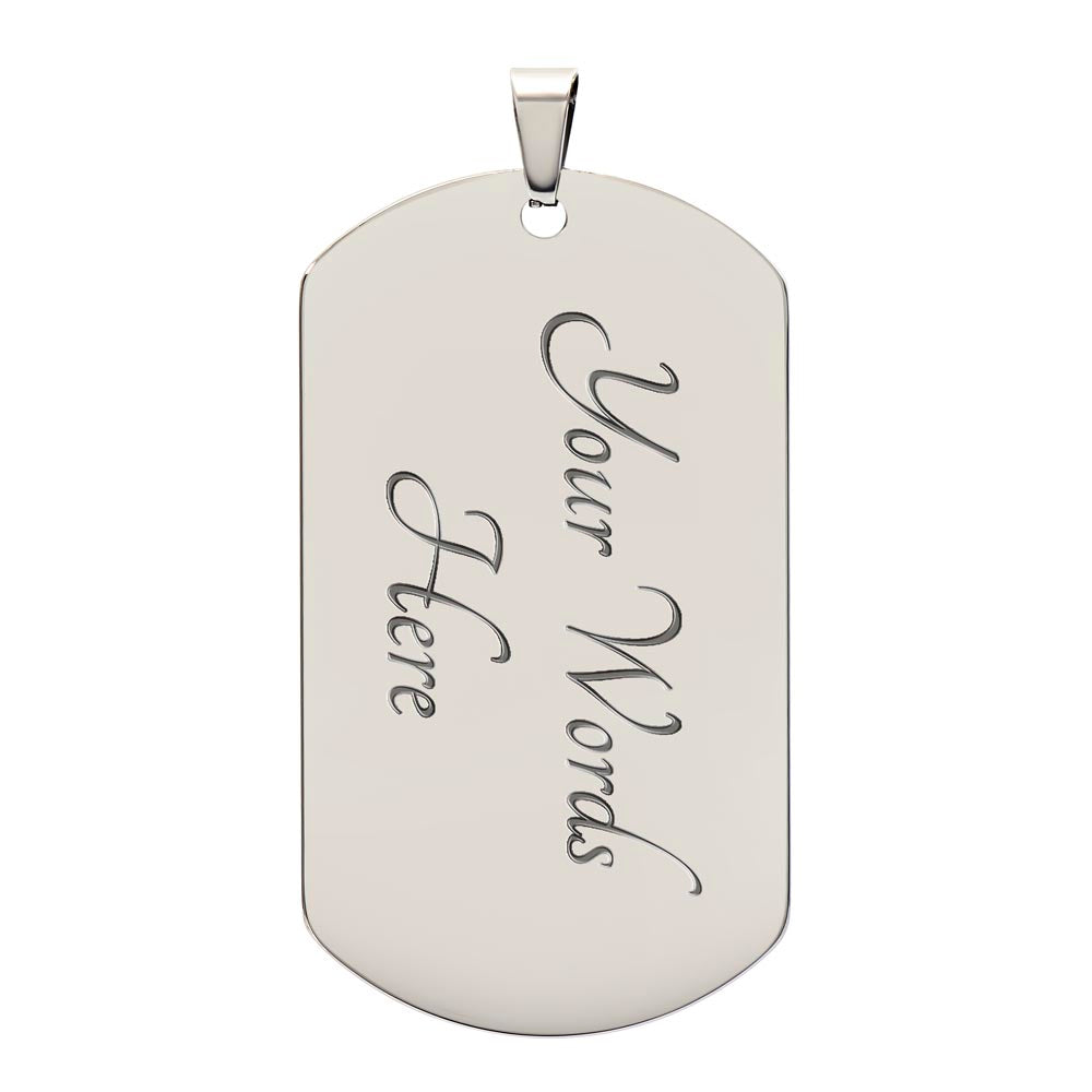 (PRAY) Graphic Customizable Dog Tag Necklace