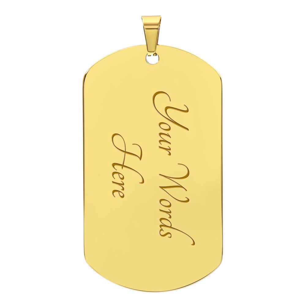 (PRAY) Graphic Customizable Dog Tag Necklace