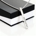 Customizable Engraved 4-Sided Stick Necklace