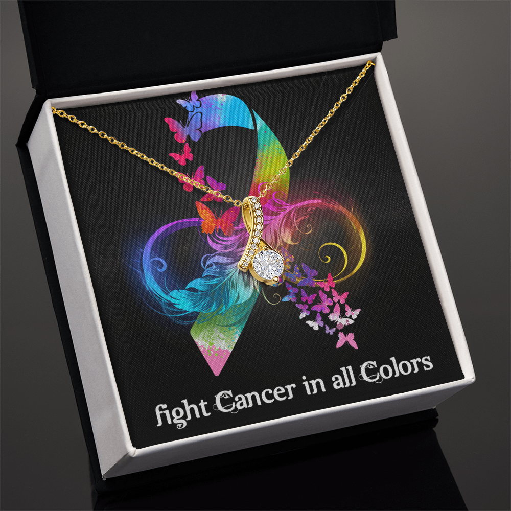 (Fight Cancer In All Colors) Alluring Ribbon Necklace