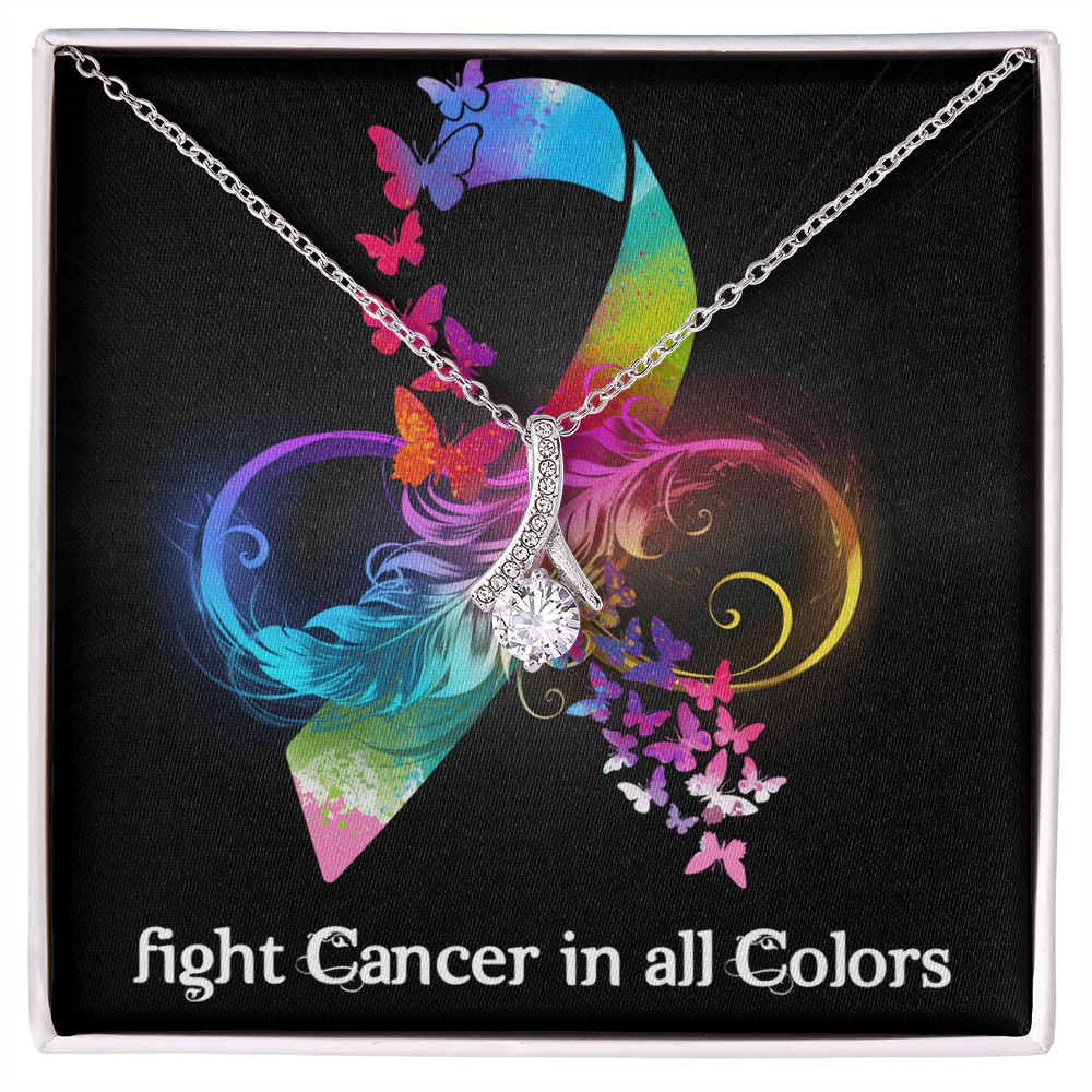 (Fight Cancer In All Colors) Alluring Ribbon Necklace