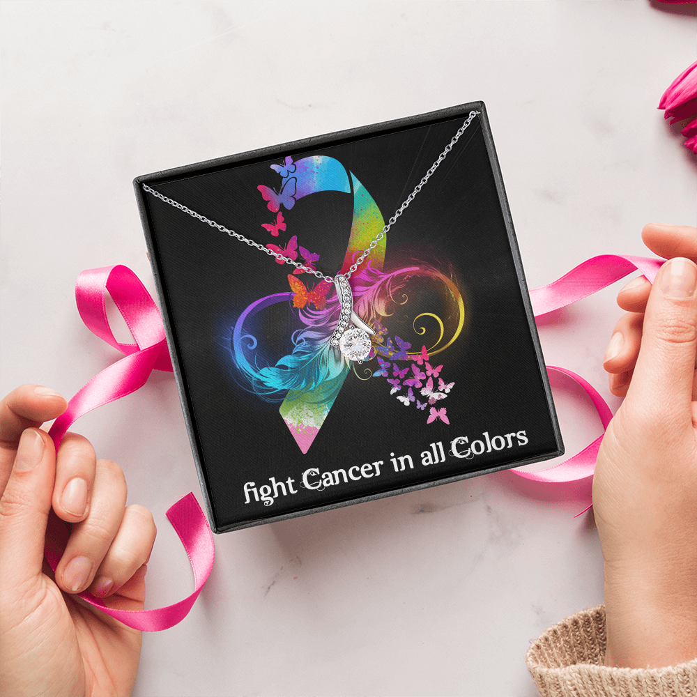 (Fight Cancer In All Colors) Alluring Ribbon Necklace