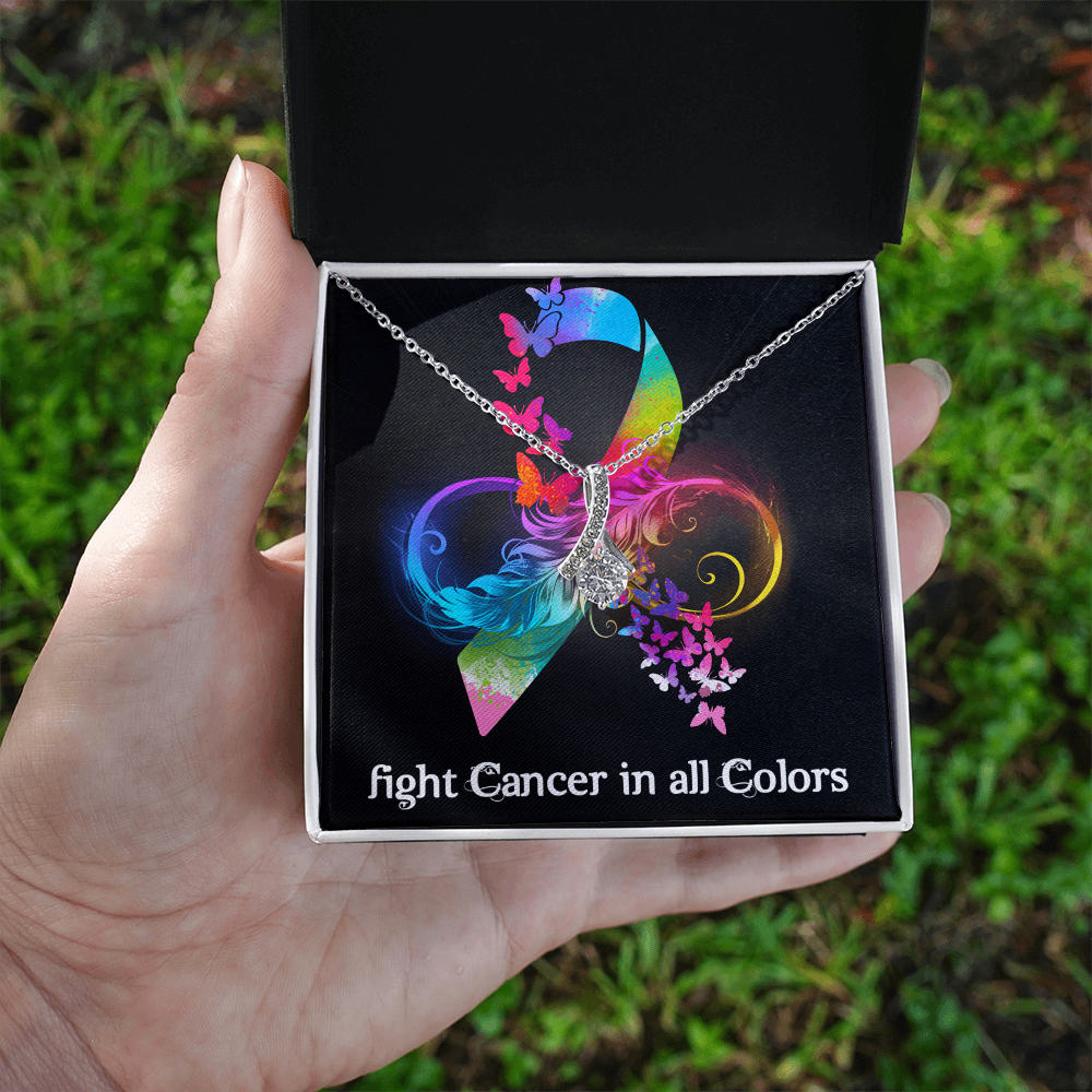 (Fight Cancer In All Colors) Alluring Ribbon Necklace