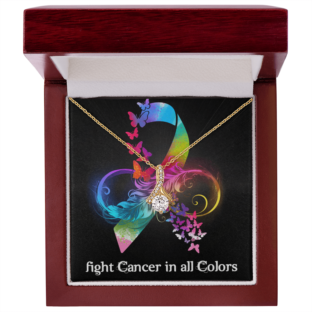 (Fight Cancer In All Colors) Alluring Ribbon Necklace