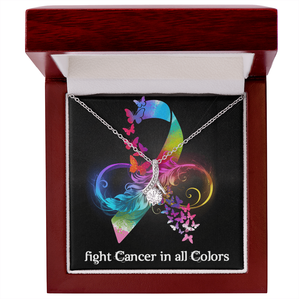(Fight Cancer In All Colors) Alluring Ribbon Necklace