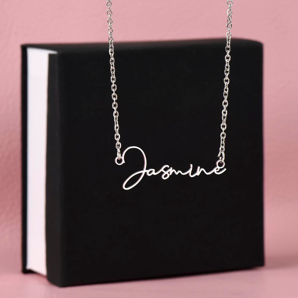 To My Beautiful Daughter Customizable Signature Name Necklace