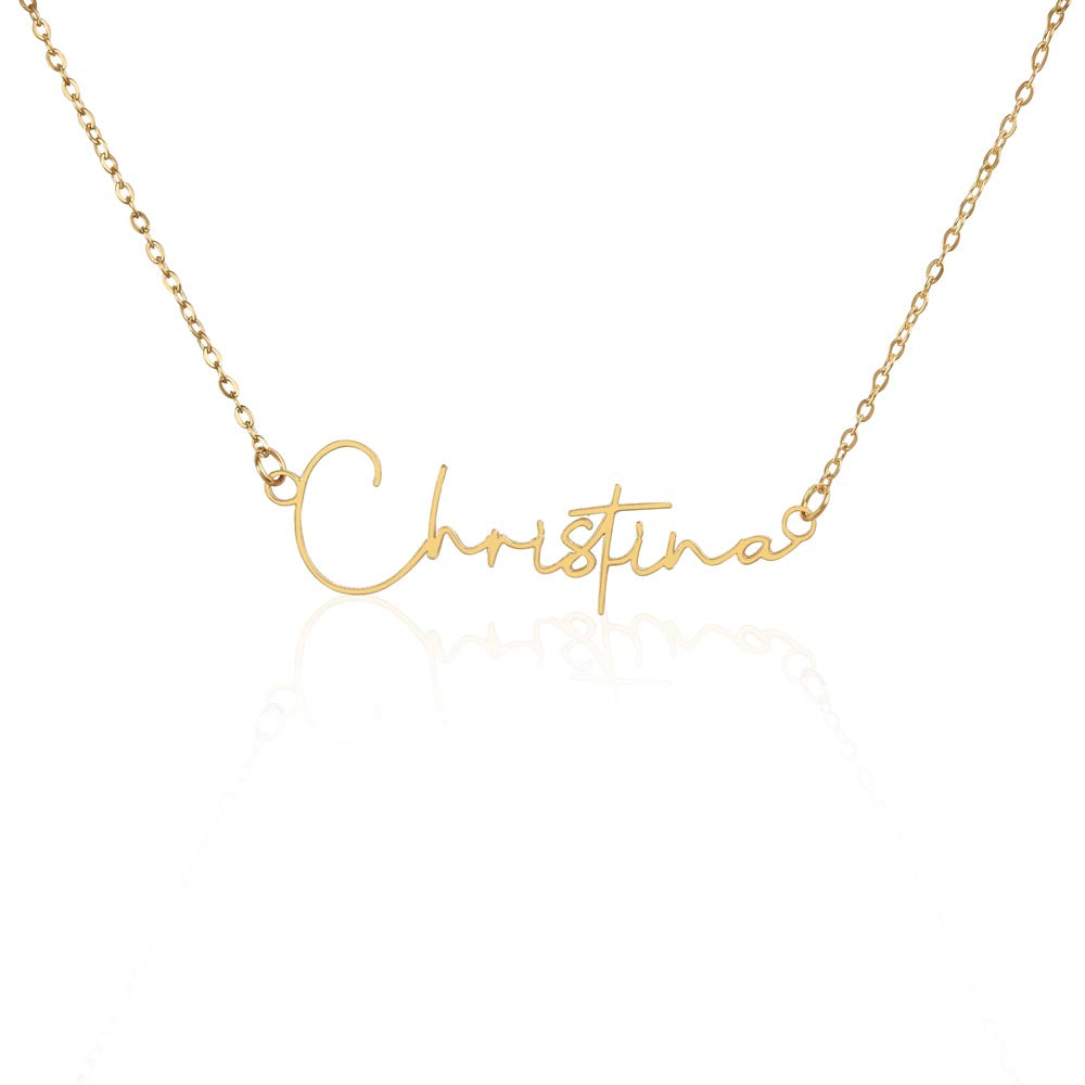 To My Beautiful Daughter Customizable Signature Name Necklace