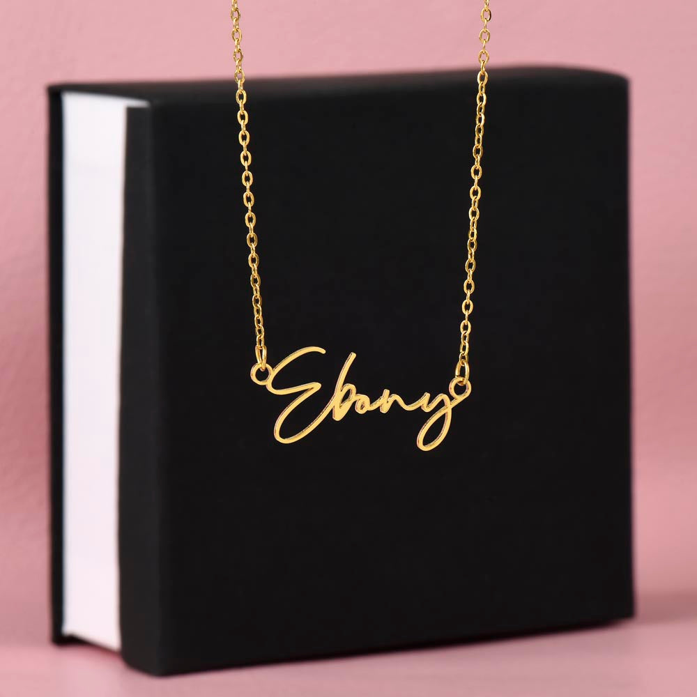 To My Beautiful Daughter Customizable Signature Name Necklace