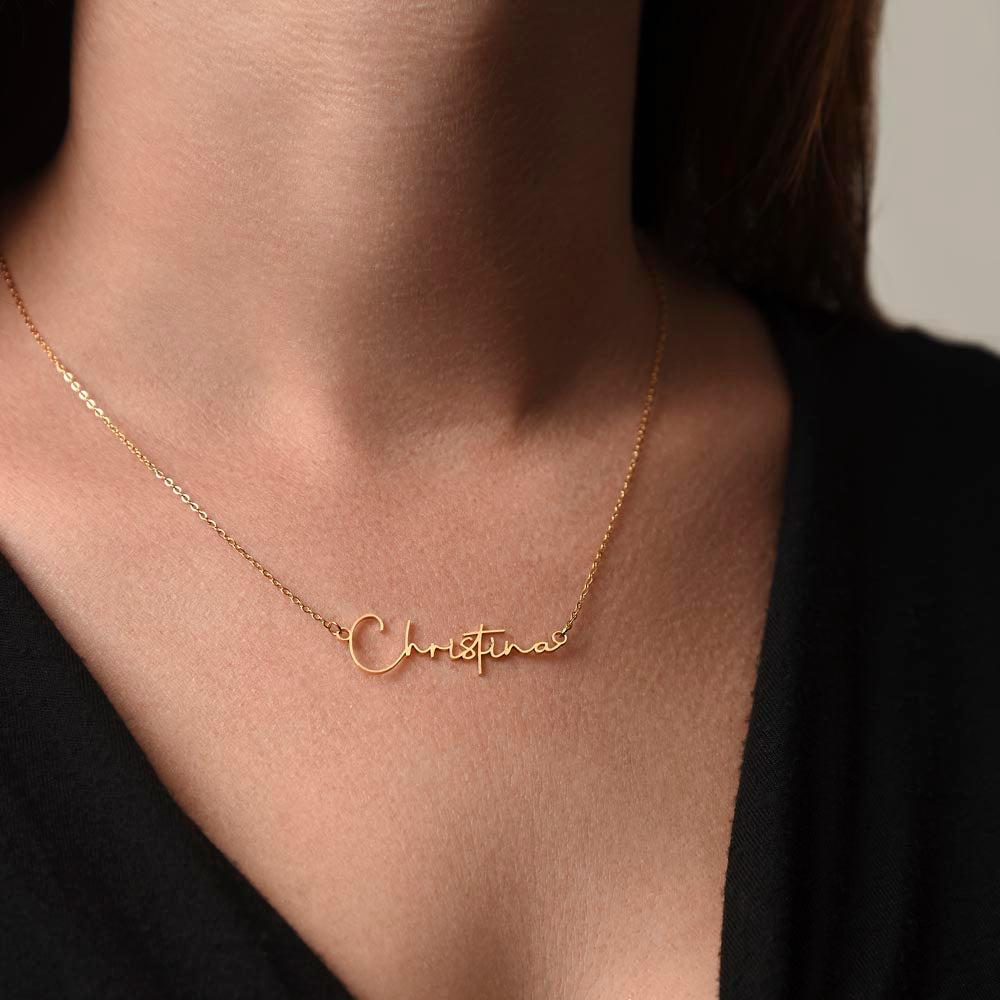 To My Beautiful Daughter Customizable Signature Name Necklace