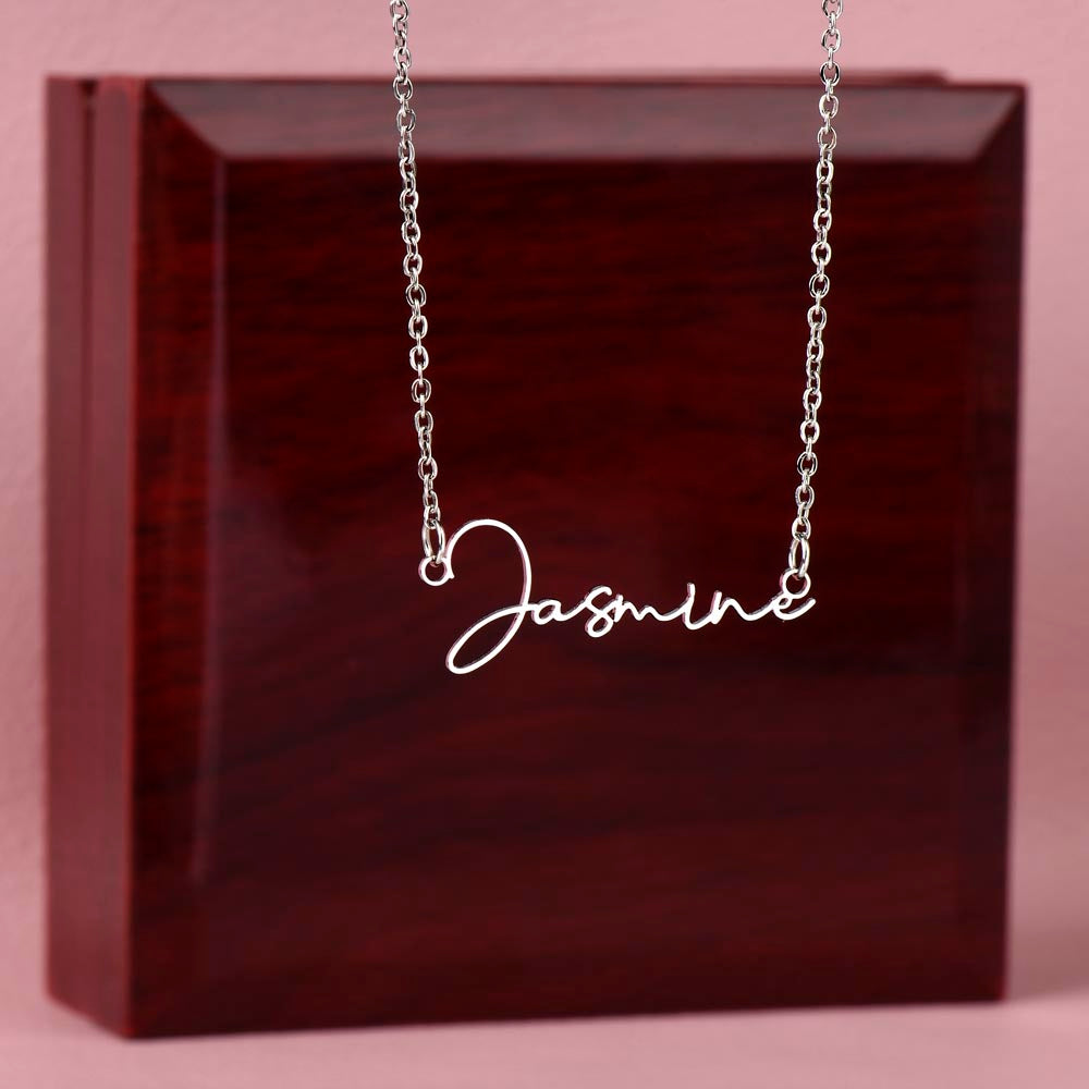 To My Beautiful Daughter Customizable Signature Name Necklace