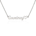Heart Customizable Name Necklace (Non-Message Card)