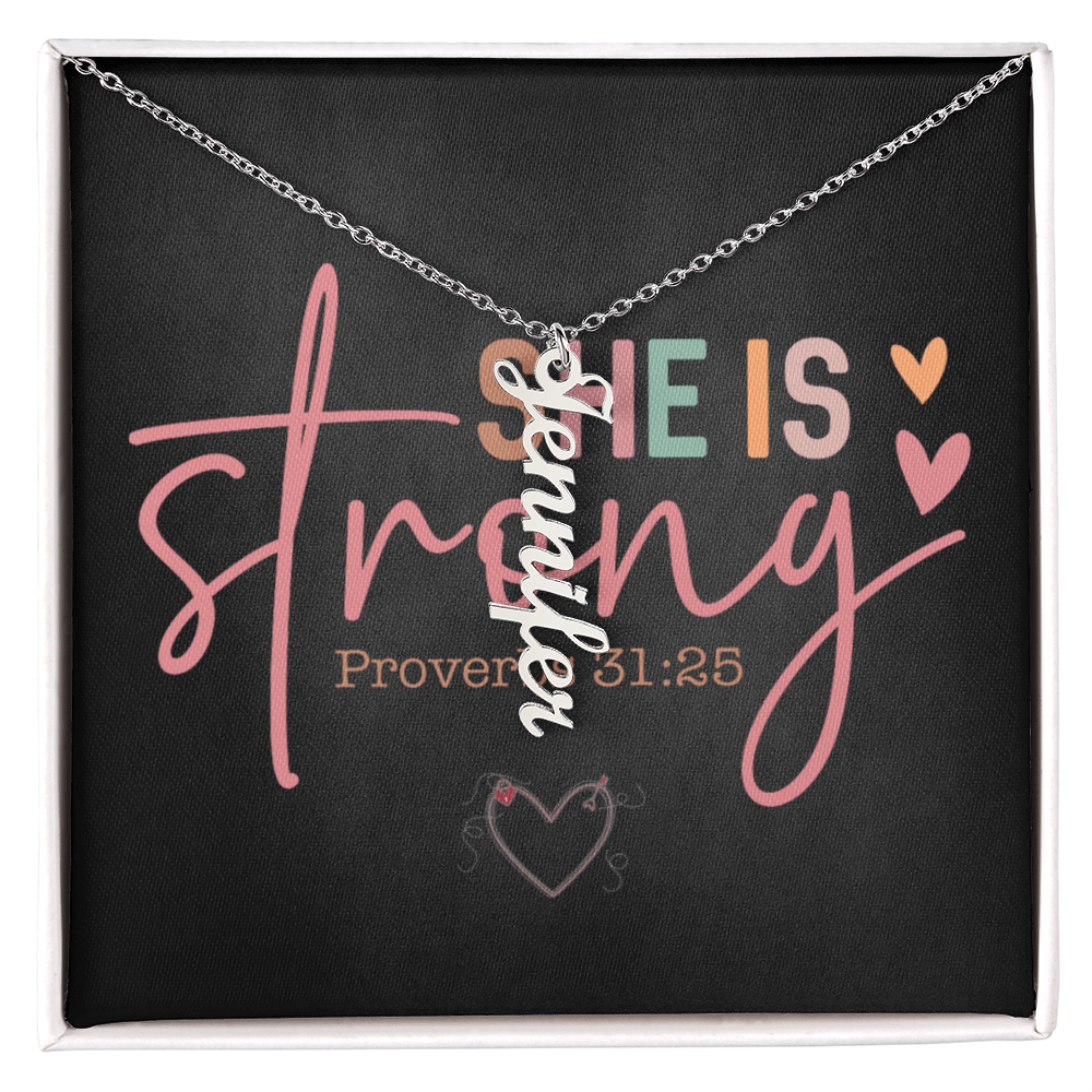 Personalized Vertical Name Necklace