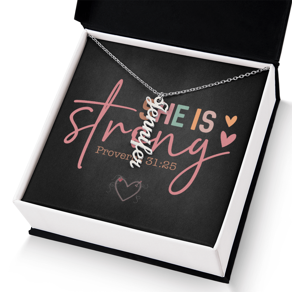 Personalized Vertical Name Necklace