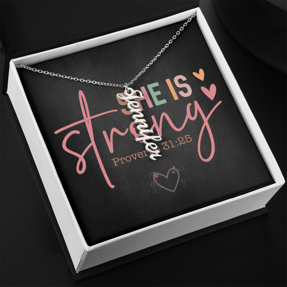Personalized Vertical Name Necklace