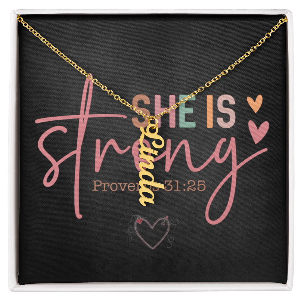 Personalized Vertical Name Necklace