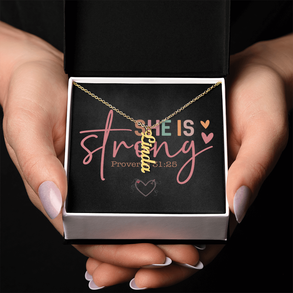 Personalized Vertical Name Necklace