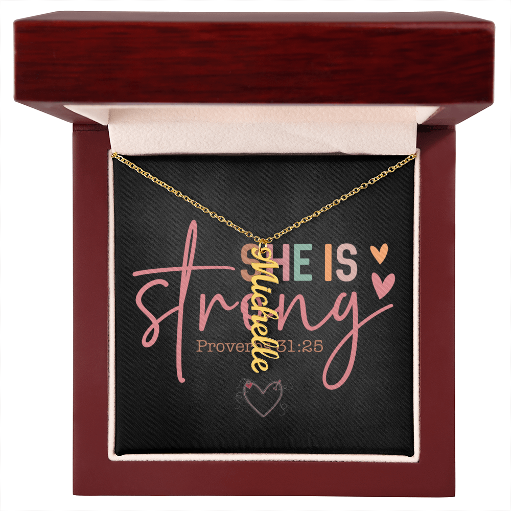 Personalized Vertical Name Necklace