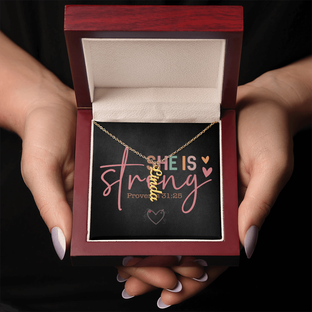 Personalized Vertical Name Necklace