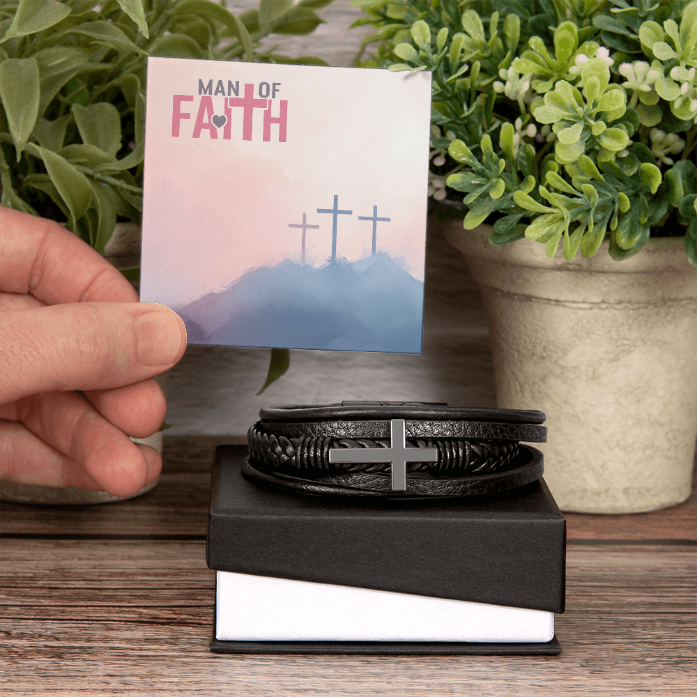 Man Of Faith Men's Cross Bracelet