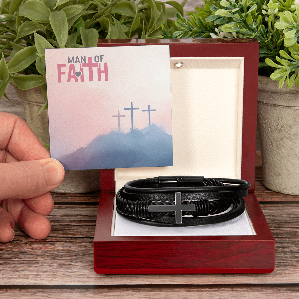 Man Of Faith Men's Cross Bracelet