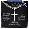 (To My Soulmate) Personalized Cross with Cuban Link Chain
