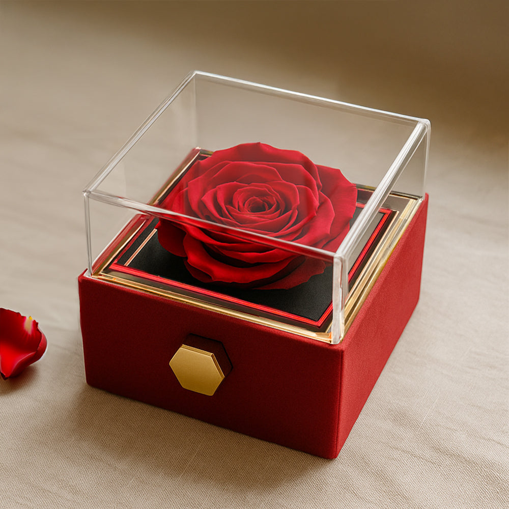 To My Gorgeous Wife Alluring Beauty with Rotating Rose Gift Box