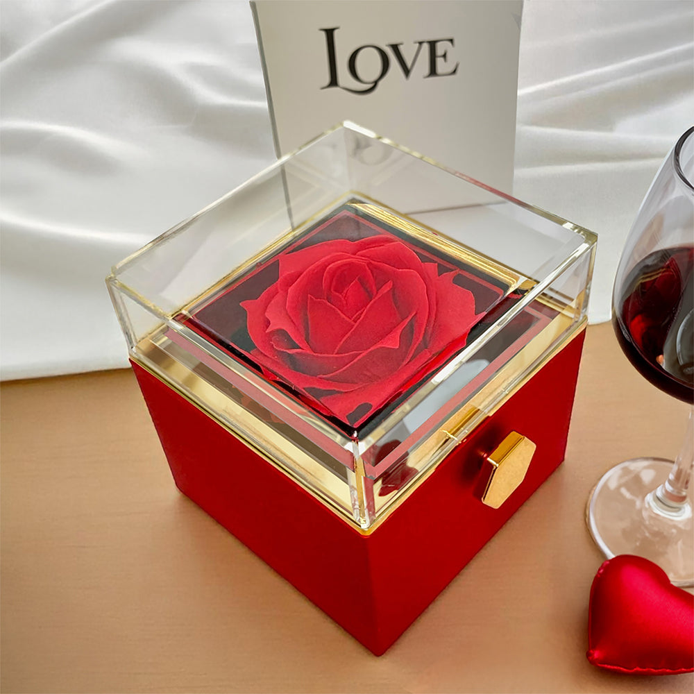 To My Gorgeous Wife Alluring Beauty with Rotating Rose Gift Box