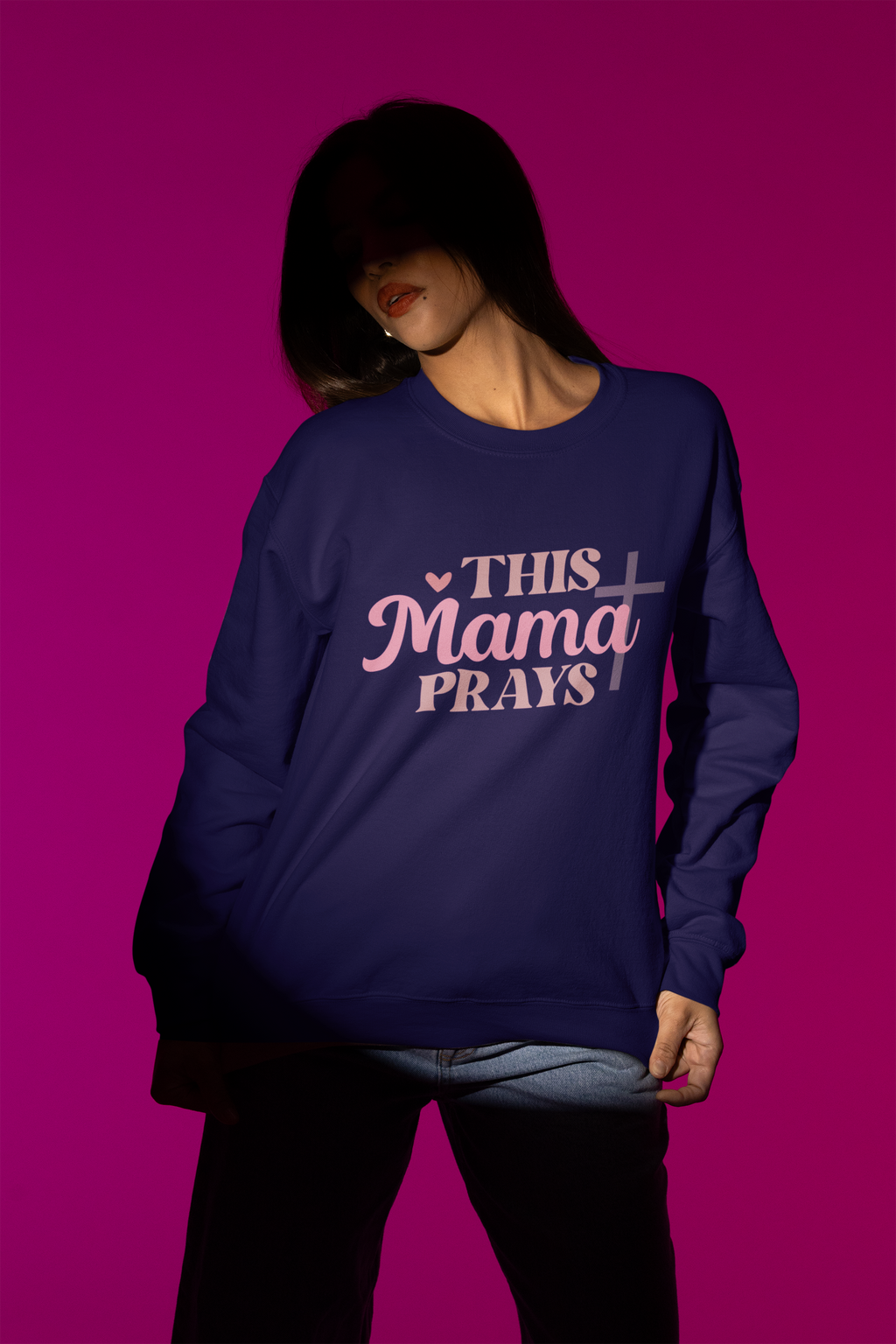 This Mama Prays Unisex Sweater