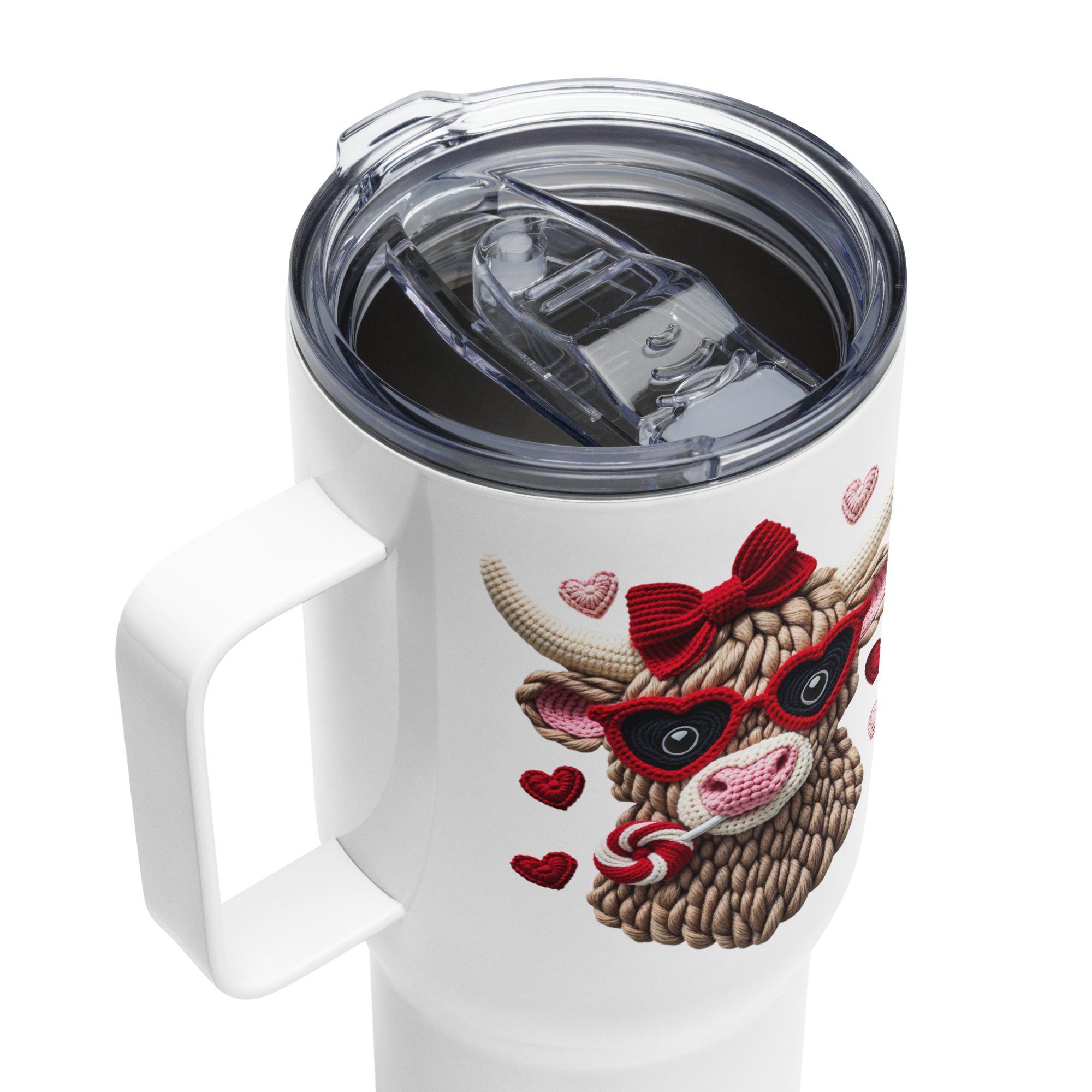 Faux Yarn Highland Cow Print Tumblr